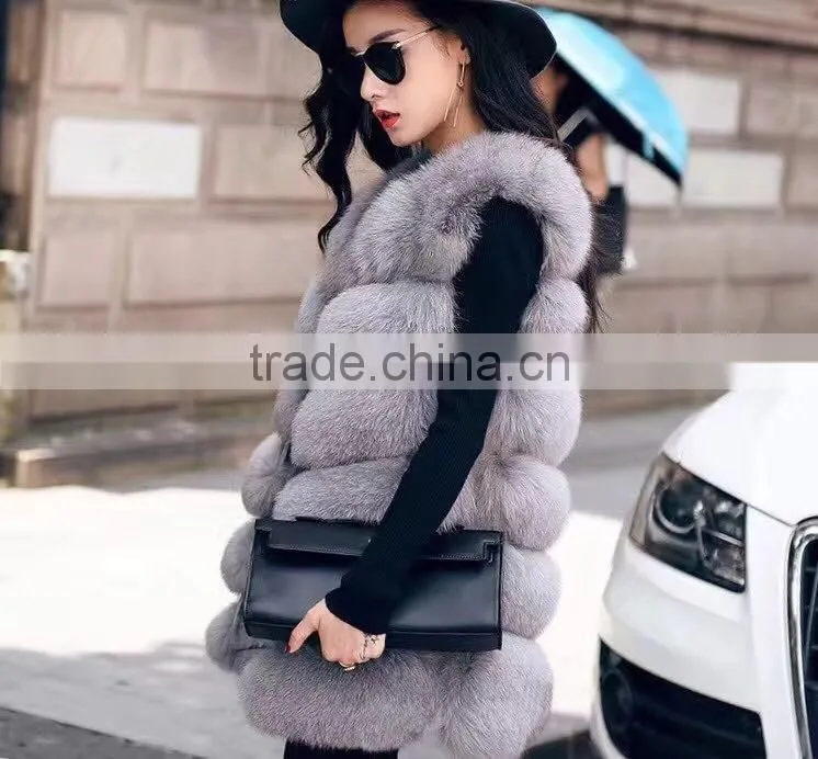 Yanran Fur Gilet YR988 Super Quality Hot Sale Real Fox Fur Vest