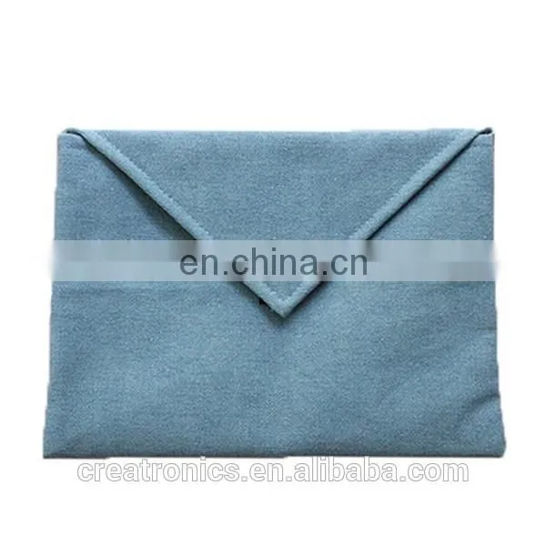 CR Sample available envelope shape canvas material light blue color latest design hot sales fancy cheap indian designer purses