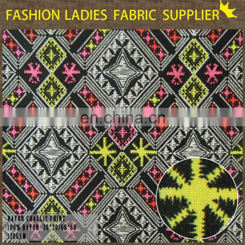 charming rayon challis print dress rayon fabric