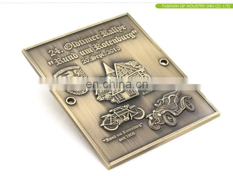 custom Logo printable antique recessed medal