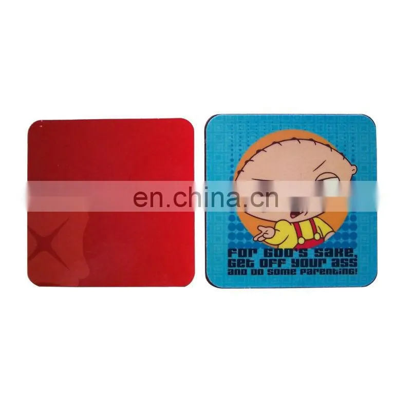 round santa clause beer custom mdf cork coaster/ cardboard coaster