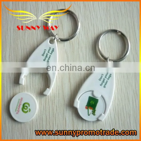 Supply plastic token coin keychain