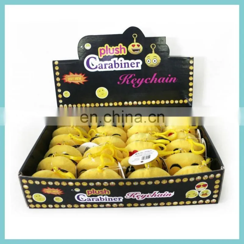 16 top selling embroidered plush emoji keychain