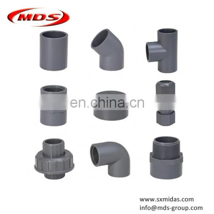 ASTM SCH80 gray color UPVC cross 6" for water supply