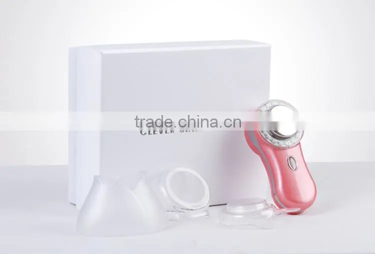 USB Rechargeable LED therapy Ionic Vibrating Facial Massager