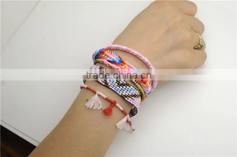 Handmade Woven Bohemian Bracelet With Magnetic Clasp
