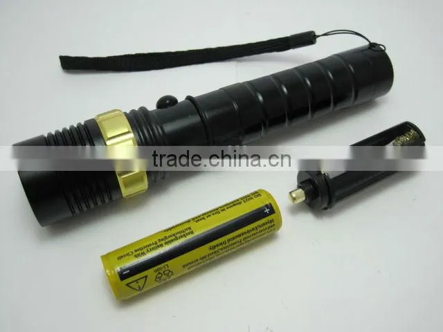 zoomable CREE Q5 LED flashlight with USB charger