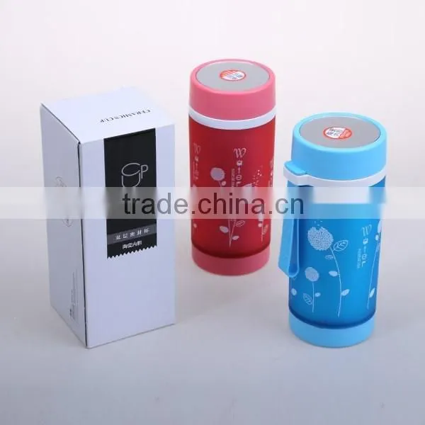 300ml Flower printing double wall insulated bottle