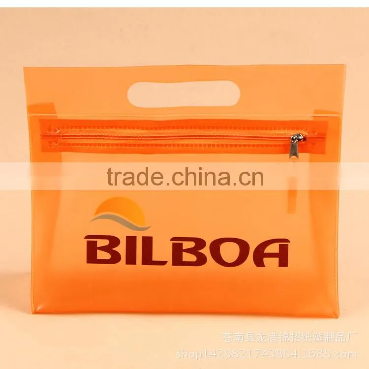 Custom made full color print weld soft pvc ziplock file bag