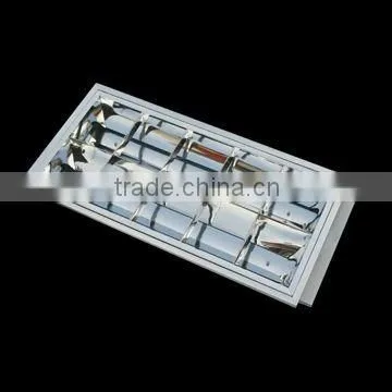 T8 Grille/Louver Fitting 3X40W White base and border