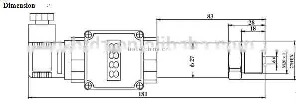 Pressure transmitter with LED