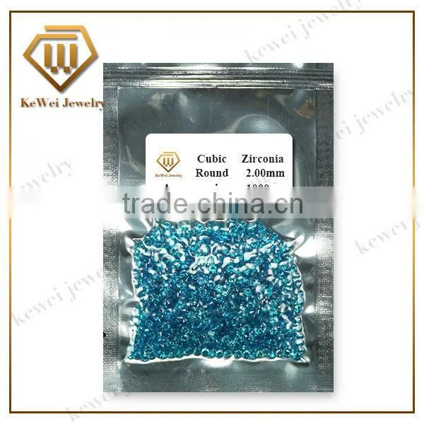 CZ gemstone vacuum packing 1mm black cubic zirconia stone
