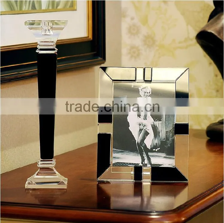 Tall wedding crystal glass candle holder for centerpieces decoration
