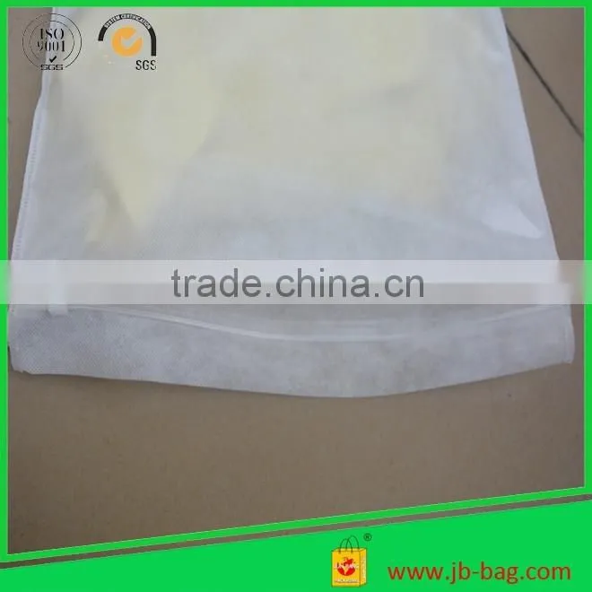 moistureproof & bio Slider Lock Resealable Bags for garment packag (made from white varnishing nonwoven material)