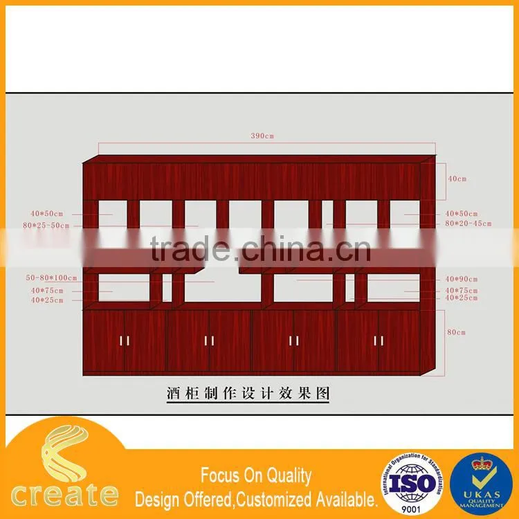Red wine display cabinets and liquor rack stand for living home storage display/exhibition