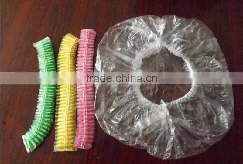 Factory wholesale Disposable plastic PE strip shower cap for hotel