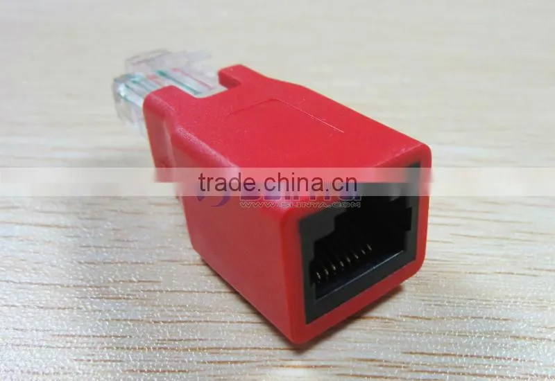 Red Color Housing Ethernet High Speed RJ45 Connector