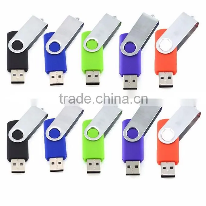 Solid Colors Silk Printing Swivel Usb Pendrive 512Mb