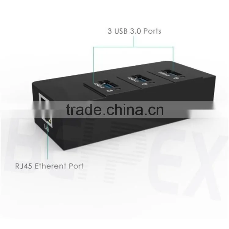 Hot Plug USB-C to RJ45 3.0 USB Port Power Powerline Adapter Hub