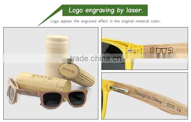 2015 OEM Bamboo Wooden Polarized Sunglasses Cheap Wholesale Sunglasses China Custom Logo Promotional Sunglasses Factory