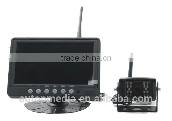 7"anti-interference wireless rearview camera system transmitt and receiver for car