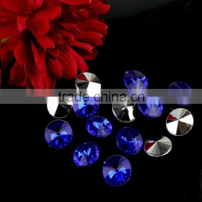 Sapphire Acrylic Sew-on Crystal, Sew on Acrylic Rhinestone, Flat back acrylic Crystal for wedding dress