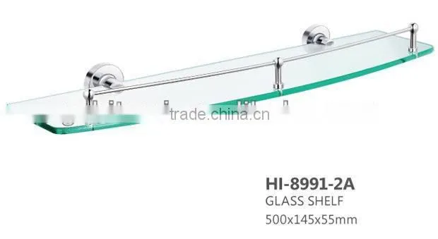 decorative glass shelf with holders