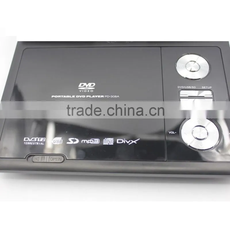 Super electronic shock resistance 7 inch lcd screen rechargable portable dvd player