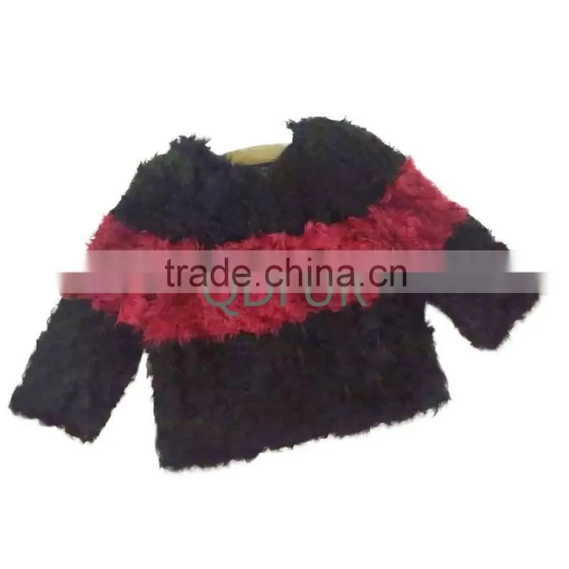 QD30978 Winter Real Lamb Fur Jacket Overcoat Short Design Genuine Lamb Fur Jacket Warmer Clothes 2015