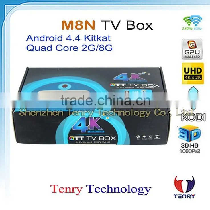 Best Original M8/M8N Android TV Box Amlogic S802 Quad Core XBMC kodi Android 4.4