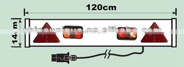 3FT PVC Trailer Board with 3M Cable Lighting Trailer LED Lamp Lights