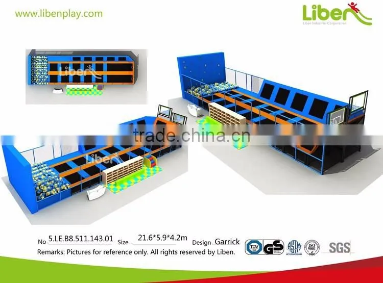 Matching Excited Basketball Hoop Rectangle Kids Trampoline Bed