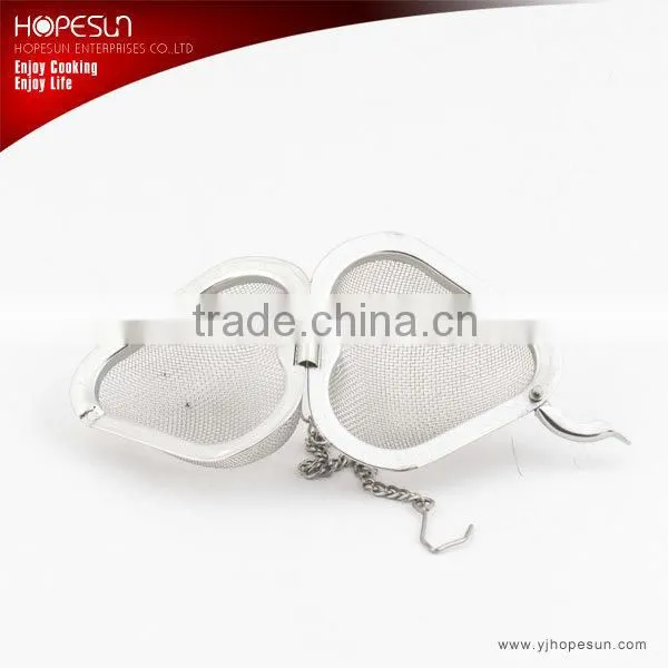 Stainless steel heart-shaped netting tea infuser