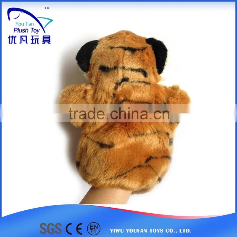 Plush stuffed kids 26cm stuffed tiger soft 2015 high quality hot baby toys hand puppet