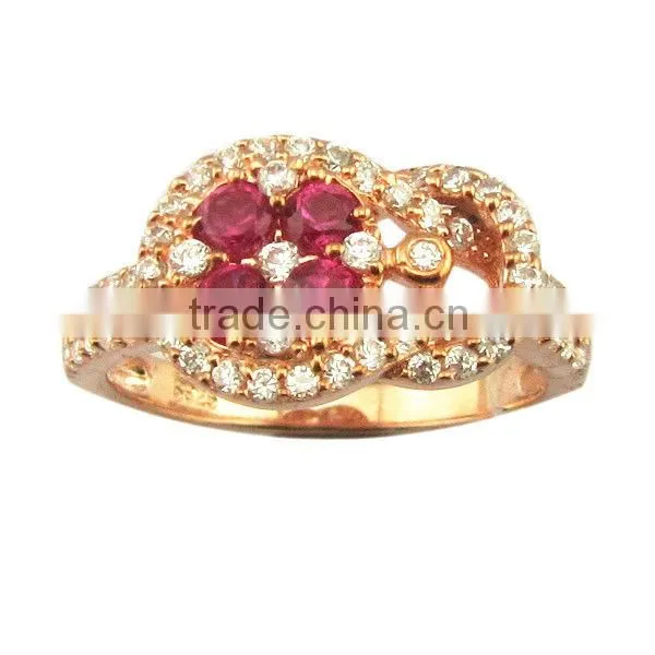 fashion rose gold plated charm guitar silver jewelry set