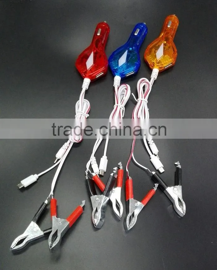 stone 2 usb car charger use in car/ship battery charger clip charger for phone