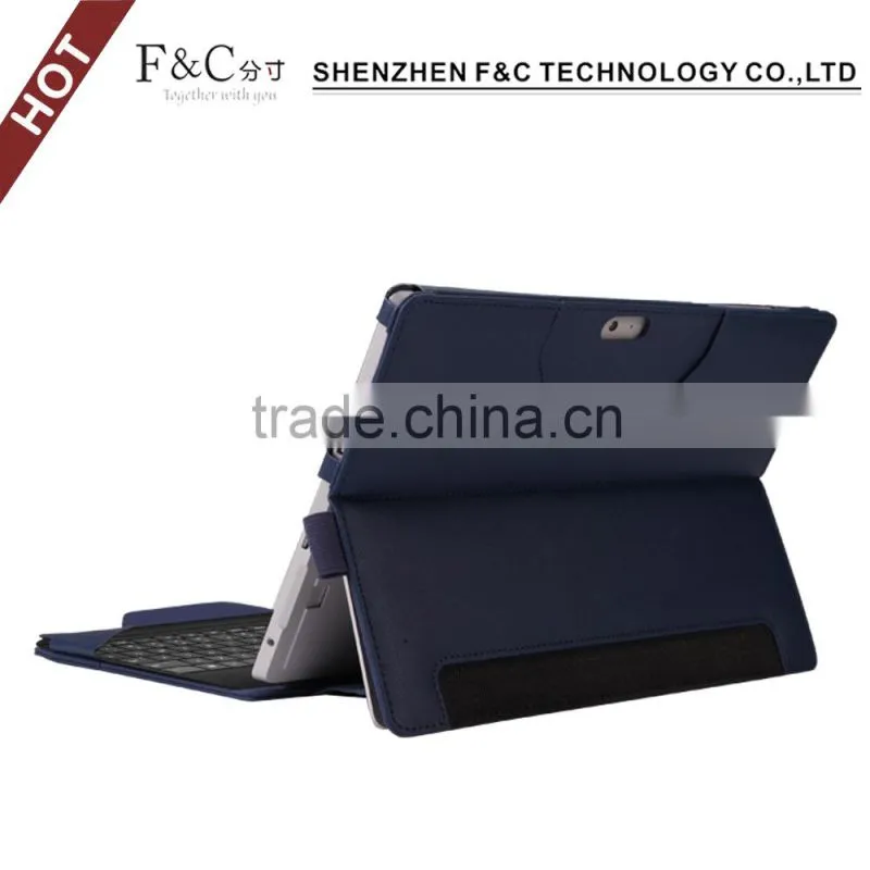 Alibaba hot seller detachable book style leather case for microsoft surface pro 4 with auto sleep/wake feature