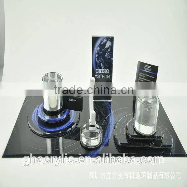 GH-RZ530 Strict request quality clear acrylic make up display stand make up dispaly rack ,top grade acrylic display rack