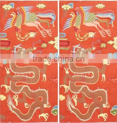 Bird pattern woollen carpet