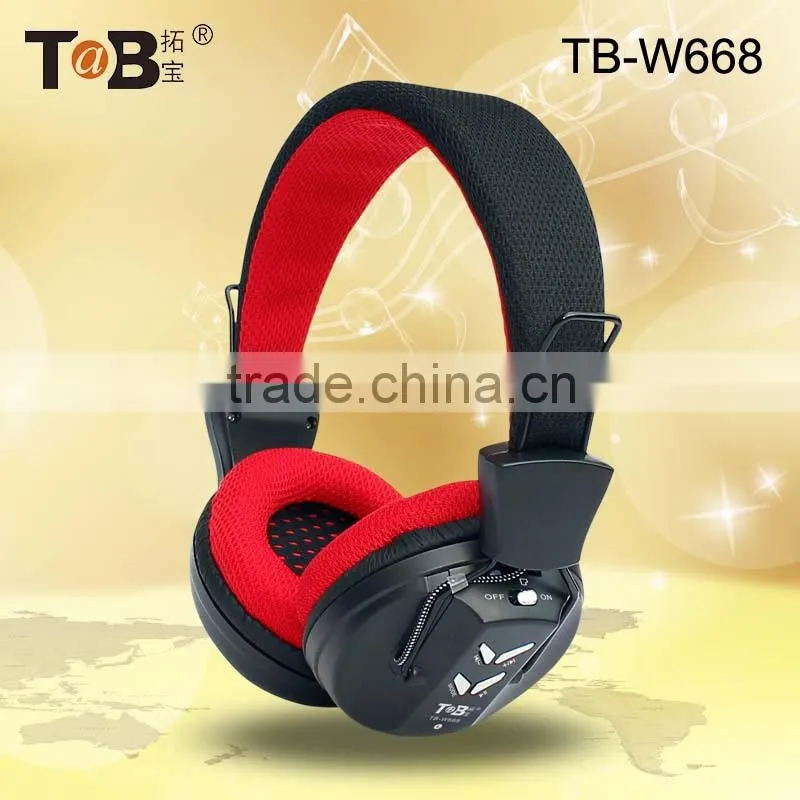 China manufacturer cheap 2 way radio wireless headset with memory card and FM radio