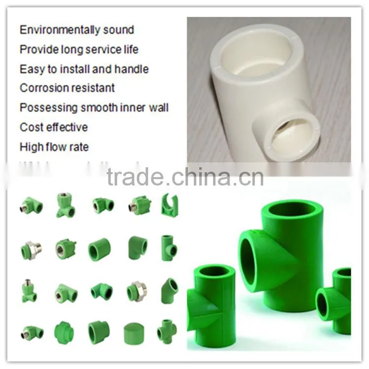 YiMing White/Green/Grey dimensions ppr reducer tee