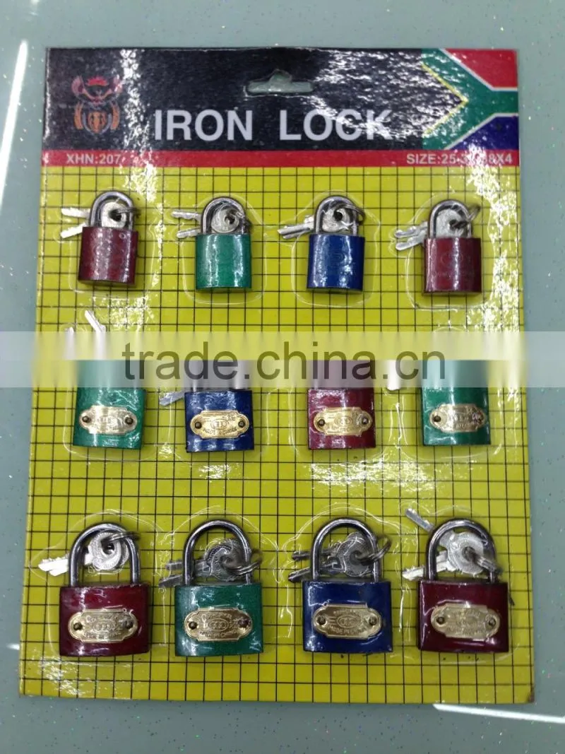 12pcs color iron padlock
