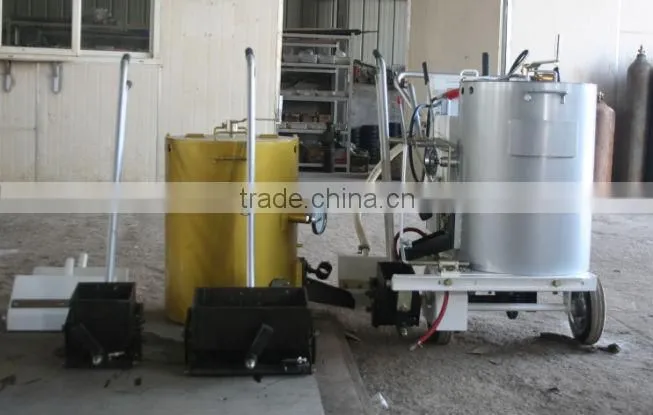 Hand push thermoplastic machines for paint stripes roads