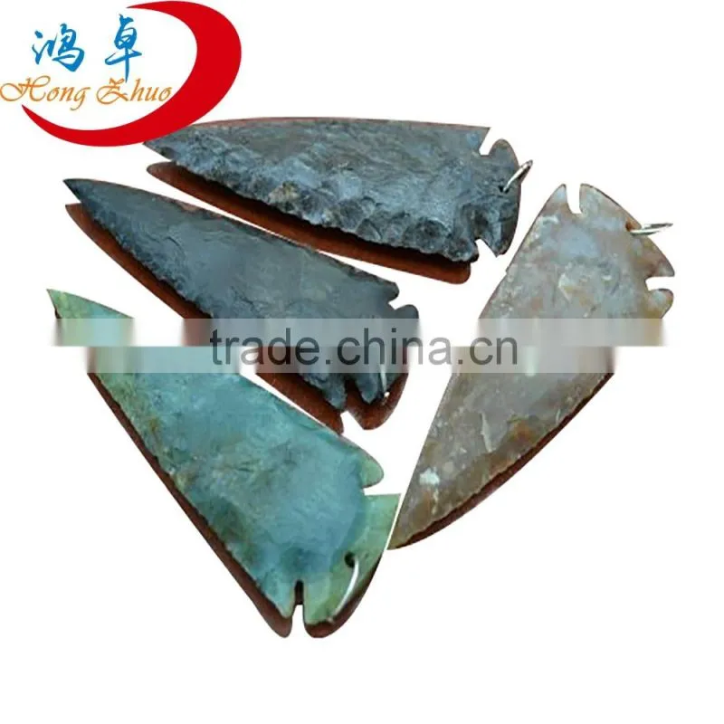 Wholesale Agate Stone Spearhead Arrowhead Point Pendant
