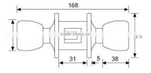 5832-PB SB-ET new design Stainless steel material Cylindrical door knob lock
