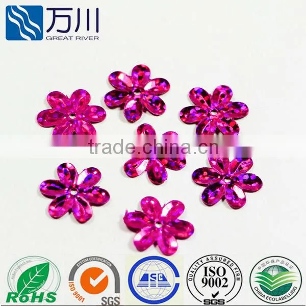 Red Bulk Colorful Flower Loose Sequin in 2014 New Design