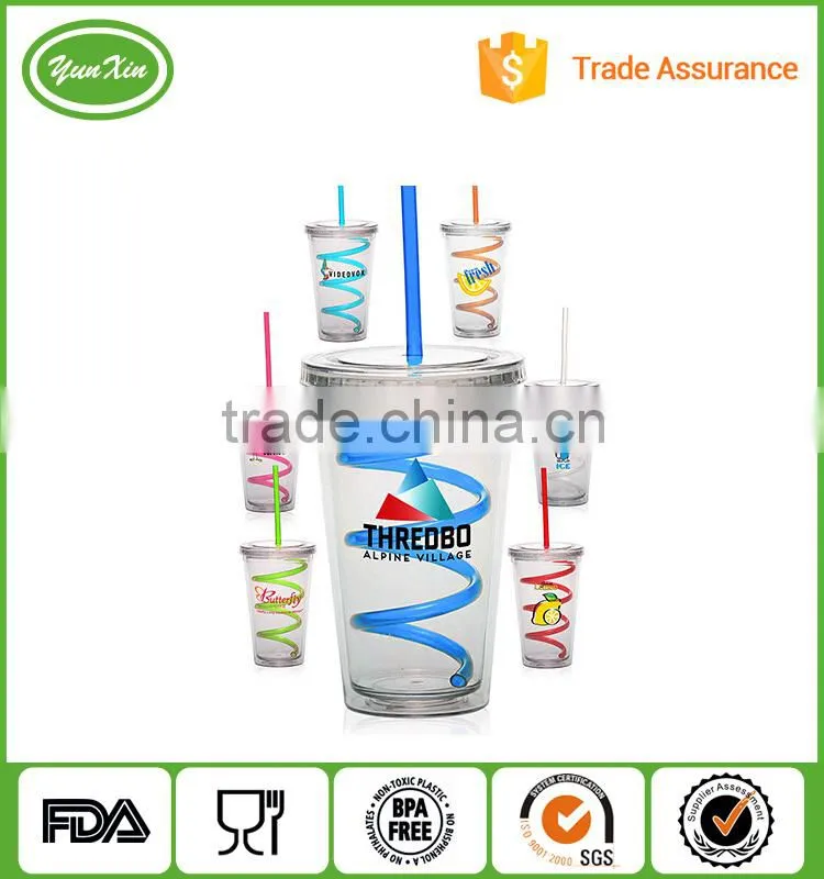 16OZ BPA Free Double Wall Plastic Tumbler Cup