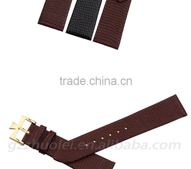 18|20mm high quality leather Strap Watch Band with stainless steel buckle Wholesale 3PCS