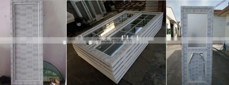 Plastic glass door pvc glass shower door