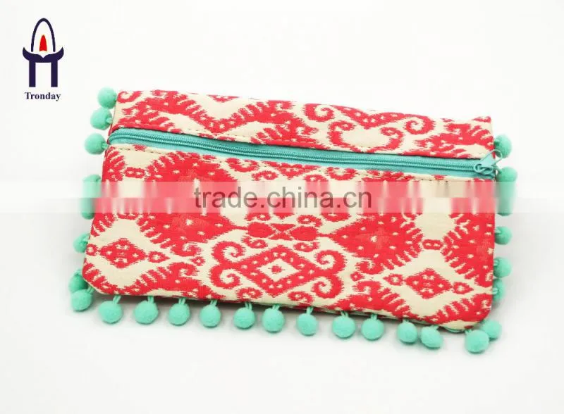 Customized material cosmetic bag the national pattern cosmetic case pouch